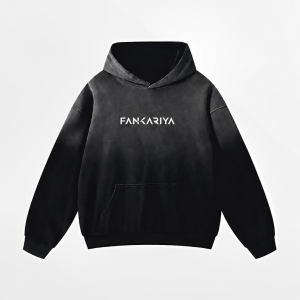 Gray and black hoodie